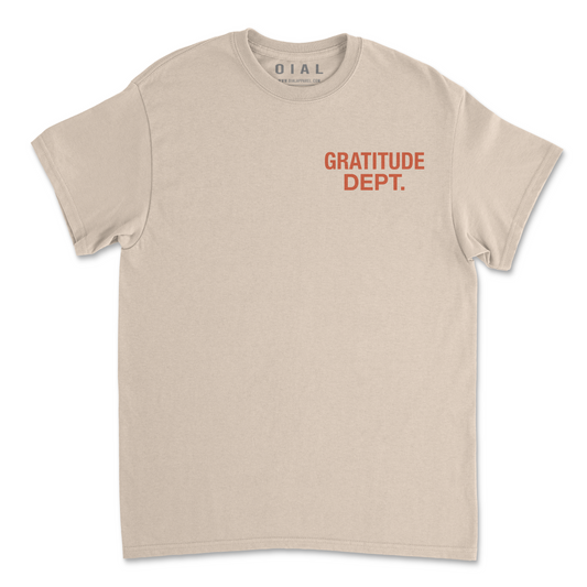 Gratitude Dept. Shirt - Sand/Orange