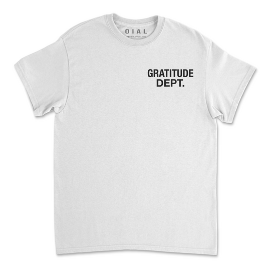 Gratitude Dept. Shirt - White